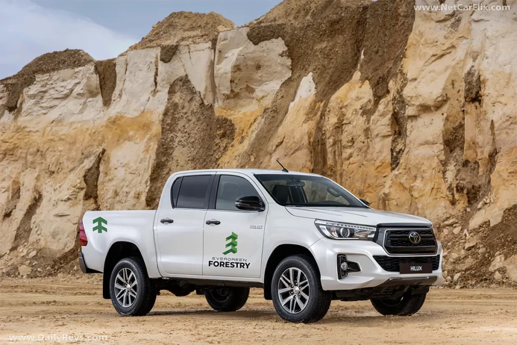 Evergreen Logo on a Toyota Hilux