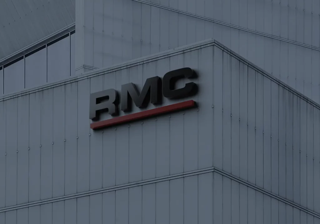 Ramsay Motor Components Logo on a white metal cladded building