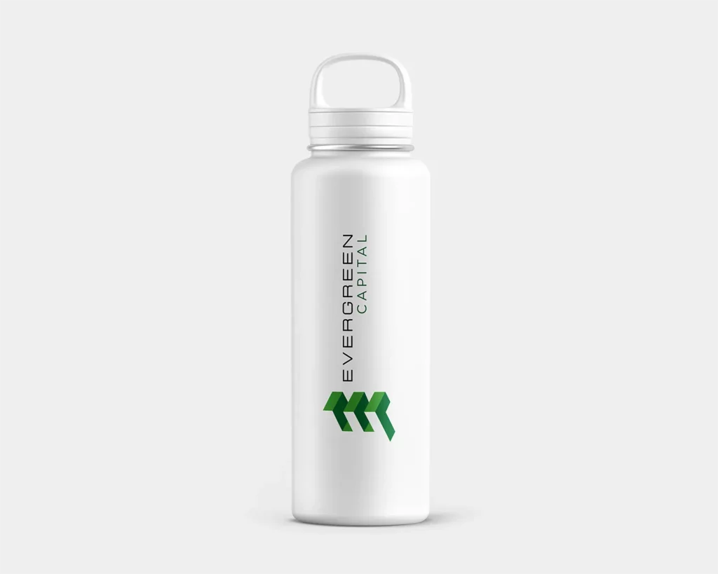 Evergreen Capital White Water Bottle